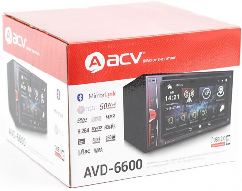 Автомагнитола CD DVD ACV AVD-6600 2DIN 4x50Вт фото 7