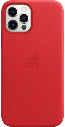 Чехол (клип-кейс) Apple для Apple iPhone 12/12 Pro Leather Case with MagSafe красный (MHKD3ZE/A) фото 2