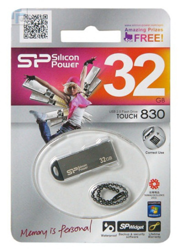 Флеш Диск Silicon Power 32Gb Touch 830 SP032GBUF2830V1S USB2.0 серебристый фото 4
