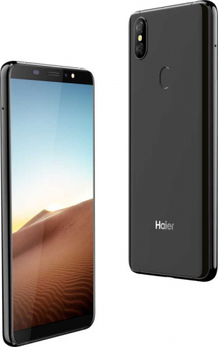 Смартфон Haier Elegance E11 32Gb 3Gb черный моноблок 3G 4G 2Sim 5.99" 720x1440 Android 8.1 16Mpix 802.11 a/b/g/n/ac NFC GPS GSM900/1800 GSM1900 TouchSc MP3 FM A-GPS microSD max128Gb фото 3
