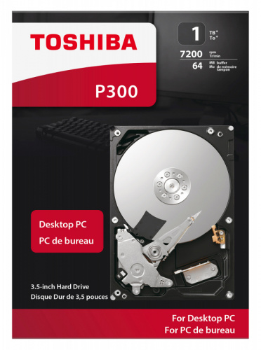 Жесткий диск Toshiba SATA-III 1Tb HDWD110EZSTA Desktop P300 (7200rpm) 64Mb 3.5" Rtl фото 2
