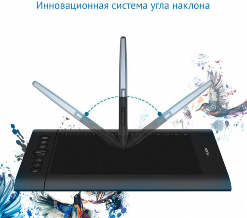 Графический планшет Huion H610PRO V2 USB черный фото 4