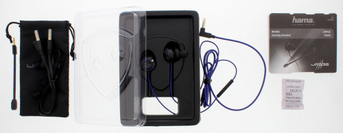 Наушники с микрофоном Hama uRage ChatZ черный/синий 1.6м вкладыши в ушной раковине (00113783) фото 4