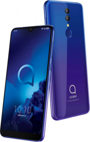 Смартфон Alcatel 5053K 3 (2019) 64Gb 4Gb синий моноблок 3G 4G 2Sim 5.94" 720x1560 Android 8.1 13Mpix 802.11 b/g/n NFC GPS GSM900/1800 GSM1900 MP3 FM A-GPS microSD max128Gb фото 9