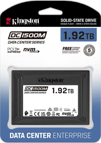 Накопитель SSD Kingston PCIe 3.0 x4 1.92TB SEDC1500M/1920G DC1500M 2.5" 1.6 DWPD фото 3