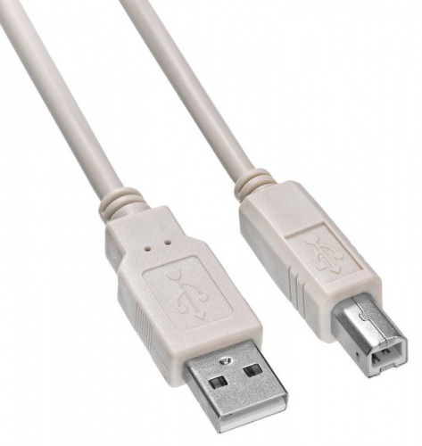 Кабель Buro USB A(m) USB B(m) 1.8м (USB2.0-AM/BM) серый фото 2