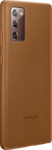 Чехол (клип-кейс) Samsung для Samsung Galaxy Note 20 Leather Cover коричневый (EF-VN980LAEGRU) фото 3