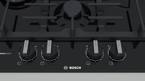 Газовая варочная поверхность Bosch PCI6A6B90R черный фото 3