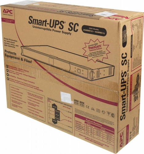 Источник бесперебойного питания APC Smart-UPS SC SC450RMI1U 280Вт 450ВА черный фото 4