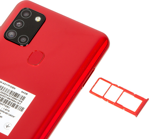 Смартфон Samsung SM-A217F Galaxy A21s 64Gb 4Gb красный моноблок 3G 4G 2Sim 6.5" 720x1600 Android 10 48Mpix 802.11 a/b/g/n/ac NFC GPS GSM900/1800 GSM1900 TouchSc MP3 microSD max512Gb фото 11