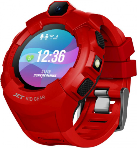 Смарт-часы Jet Kid Gear 50мм 1.44" TFT черный (GEAR RED+BLACK) фото 2