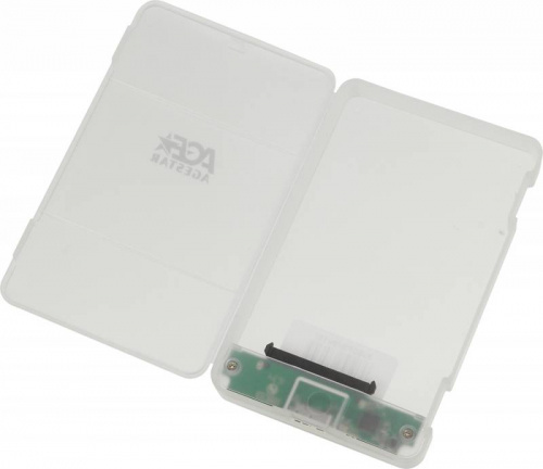 Внешний корпус для HDD/SSD AgeStar 3UBCP3 SATA USB3.0 пластик белый 2.5" фото 3