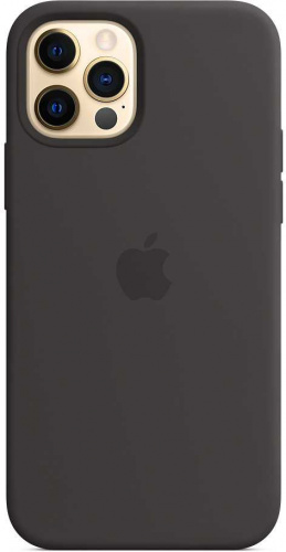Чехол (клип-кейс) Apple для Apple iPhone 12/12 Pro Silicone Case with MagSafe черный (MHL73ZE/A) фото 7