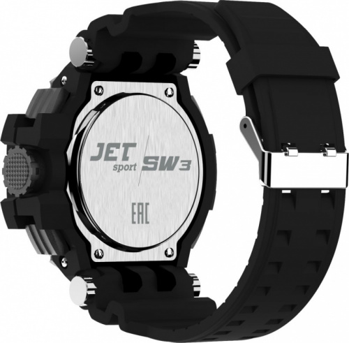 Смарт-часы Jet Sport SW3 51мм 1.2" LCD черный (SW-3 BLACK) фото 3