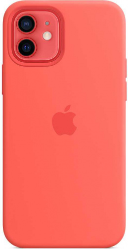 Чехол (клип-кейс) Apple для Apple iPhone 12/12 Pro Silicone Case with MagSafe розовый цитрус (MHL03ZE/A) фото 6