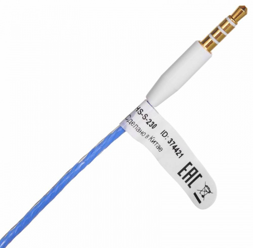 Гарнитура вкладыши Оклик HS-S-230 1.2м синий проводные в ушной раковине (S20) фото 5