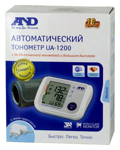 Тонометр автоматический A&D UA-1200 фото 2
