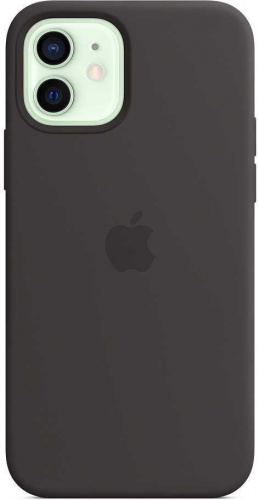 Чехол (клип-кейс) Apple для Apple iPhone 12/12 Pro Silicone Case with MagSafe черный (MHL73ZE/A) фото 2