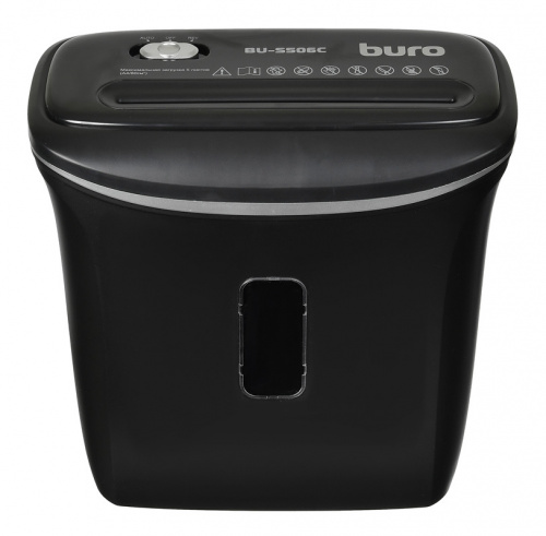 Шредер Buro Home BU-S506C черный (секр.P-4) фрагменты 5лист. 12лтр. пл.карты фото 11