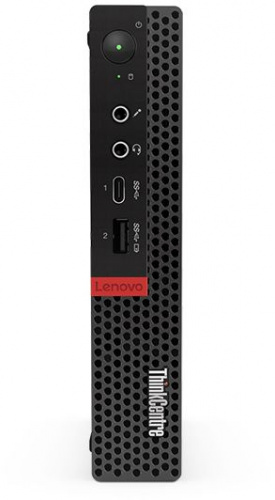 ПК Lenovo ThinkCentre Tiny M720q slim PG G5400T (3.1)/4Gb/500Gb 7.2k/UHDG 610/noOS/GbitEth/65W/клавиатура/мышь/черный