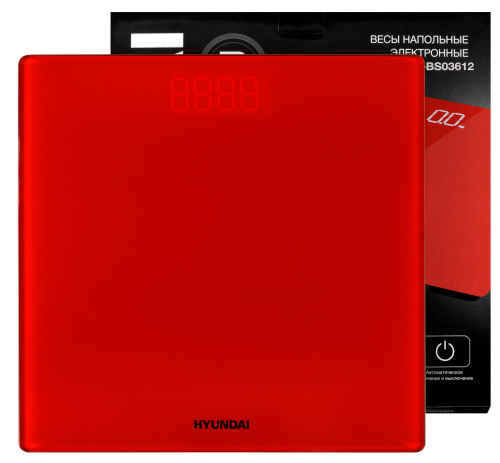 Весы напольные электронные Hyundai H-BS03612 макс.180кг красный фото 3