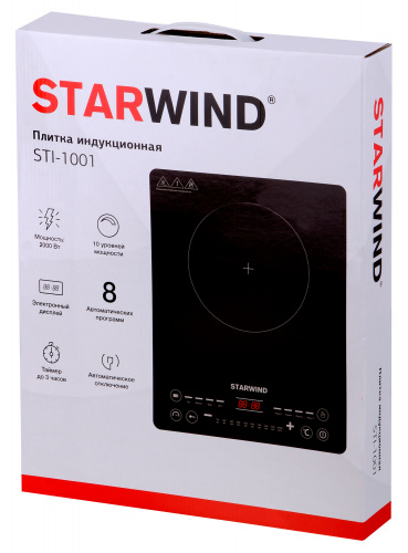 Плита Индукционная Starwind STI-1001 черный стеклокерамика (настольная) фото 2