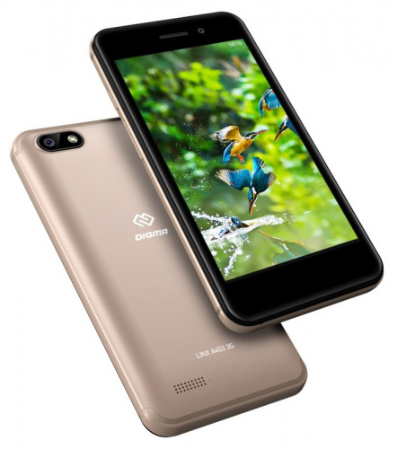 Смартфон Digma Linx A453 3G 8Gb 1Gb золотистый моноблок 3G 2Sim 4.5" 480x854 Android 7.0 5Mpix WiFi GPS GSM900/1800 GSM1900 TouchSc MP3 FM microSD max32Gb фото 5
