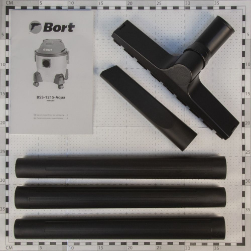Строительный пылесос Bort BSS-1215-Aqua 1250Вт (уборка: сухая/влажная) серый фото 8