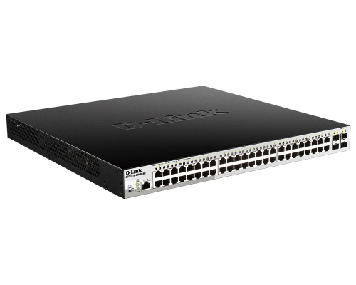 Коммутатор D-Link DGS-1210-52MPP/ME/B (L2) 48x1Гбит/с 4SFP 48PoE 740W управляемый фото 2