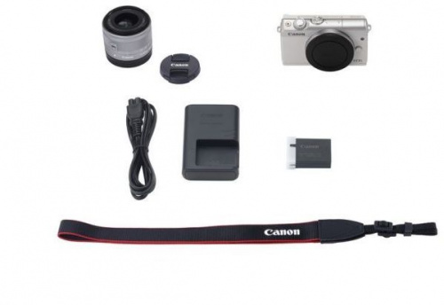 Фотоаппарат Canon EOS M100 белый 24.2Mpix 3" 1080p WiFi 15-45 IS STM LP-E12 (с объективом) фото 3