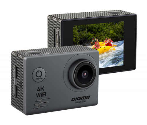 Экшн-камера Digma DiCam 300 серый фото 3