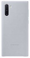 Чехол (клип-кейс) Samsung для Samsung Galaxy Note 10 Leather Cover серый (EF-VN970LJEGRU)