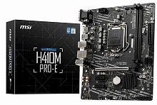 Материнская плата MSI H410M PRO-E Soc-1200 Intel H410 2xDDR4 mATX AC`97 8ch(7.1) GbLAN+VGA+DVI+HDMI