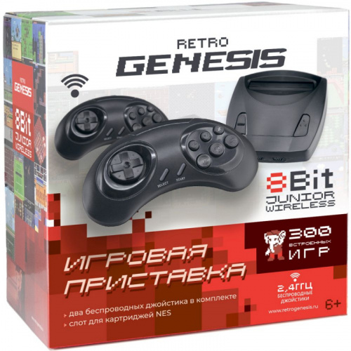 Игровая консоль Retro Genesis Junior черный в комплекте: 300 игр фото 2