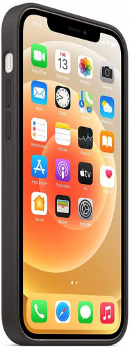 Чехол (клип-кейс) Apple для Apple iPhone 12/12 Pro Silicone Case with MagSafe черный (MHL73ZE/A) фото 3
