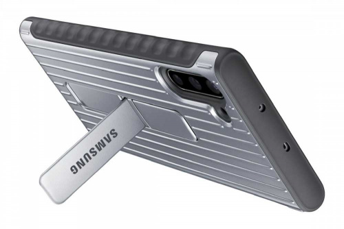 Чехол (клип-кейс) Samsung для Samsung Galaxy Note 10 Protective Standing Cover серебристый (EF-RN970CSEGRU) фото 3