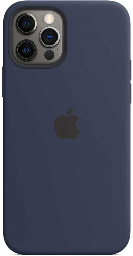 Чехол (клип-кейс) Apple для Apple iPhone 12/12 Pro Silicone Case with MagSafe темный ультрамарин (MHL43ZE/A) фото 5