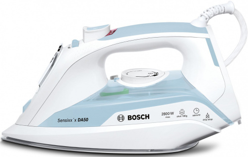 Утюг Bosch TDA5028120 2800Вт белый/голубой фото 2
