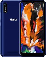 Смартфон Haier I4 16Gb 2Gb синий моноблок 3G 2Sim 6.1" 600x1280 Android Go 8Mpix 802.11 b/g/n GPS GSM900/1800 GSM1900 TouchSc MP3 FM A-GPS microSDHC max128Gb