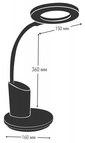 Светильник Camelion KD-826 C02 (14146) настольный на основание черный 8Вт фото 2