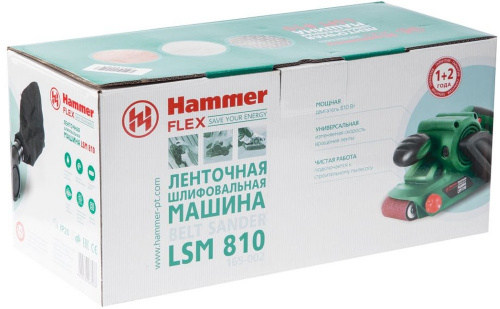 Ленточная шлифовальная машина Hammer Flex LSM810 810Вт (ширина ленты 75мм) фото 10