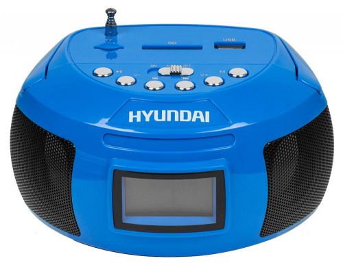 Аудиомагнитола Hyundai H-PAS160 синий 6Вт/MP3/FM(dig)/USB/SD фото 3