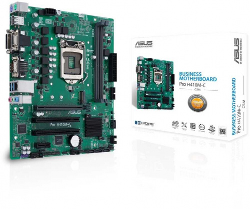 Материнская плата Asus PRO H410M-C/CSM Soc-1200 Intel H410 2xDDR4 mATX AC`97 8ch(7.1) GbLAN+VGA+DVI+HDMI фото 2