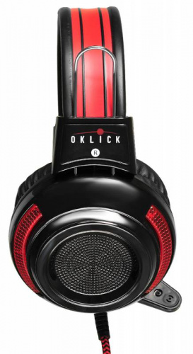 Наушники с микрофоном Оклик HS-G300 ARMAGEDDON черный/красный 2.2м мониторные оголовье (337457) фото 11