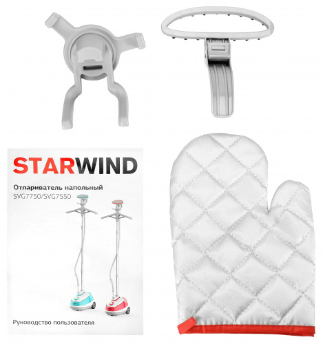 Отпариватель напольный Starwind SVG7550 1800Вт белый/бирюзовый фото 5