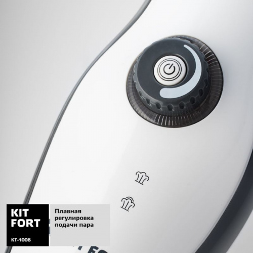 Швабра паровая Kitfort КТ-1008 1500Вт белый/черный фото 4