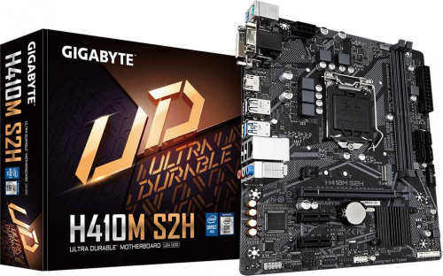 Материнская плата Gigabyte H410M S2H Soc-1200 Intel H410 2xDDR4 mATX AC`97 8ch(7.1) GbLAN+VGA+DVI+HDMI фото 3