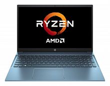 Ноутбук HP Pavilion 15-eh1019ur Ryzen 5 5500U 8Gb SSD256Gb AMD Radeon 15.6" IPS FHD (1920x1080) Windows 10 turquoise WiFi BT Cam