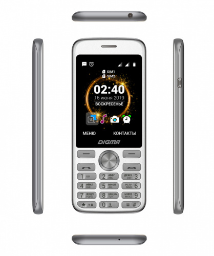 Мобильный телефон Digma C280 Linx 32Mb серебристый моноблок 2Sim 2.8" 240x320 0.3Mpix GSM900/1800 MP3 FM microSD max16Gb фото 2