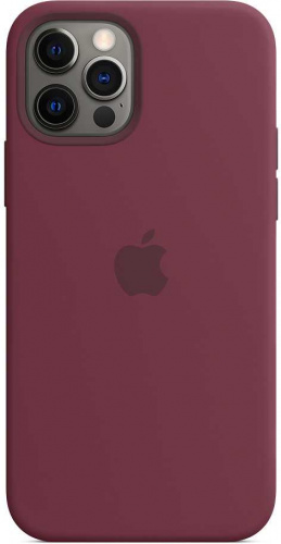 Чехол (клип-кейс) Apple для Apple iPhone 12/12 Pro Silicone Case with MagSafe сливовый (MHL23ZE/A) фото 7
